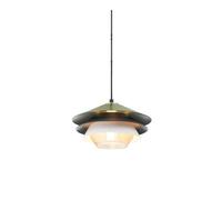 HJLJKG Postmodern Creative Triple Iron and Glass Chandelier with Light Source for Decorative Pendant Lighting in Bedroom, Living Room, Hotel, Bar, and Restaurant