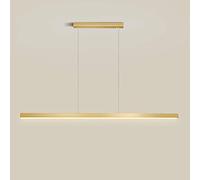 HJLJKG Restaurant Strip Pendant Light, Gold Aluminum Linear Hanging Acrylic Long Suspension Lamp, Minimalistl 32W Drop Lights,Wall Lamp