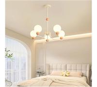 HJLJKG Retro Hall Pendant Home Cream Wind Large Chandelier 5-Lights Ceiling Hanging Lamps Dining Room Pendant Lamp Mid Century Pendant Light,Wall Lamp