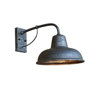 HJLJKG Retro Illumination Fixture Outdoor Waterproof Metal Wall Lamp for Exterior Walls, Courtyards, Corridor, Balconies, Stairs, Garden [Energy Class A] (Color : Ancient Silver)