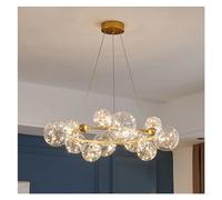HJLJKG - Ring Pendant Lamp Romantic Star Chandelier Round Long Glass Hanging Light Dining Table Above Starry Lights,Wall Lamp