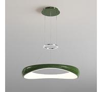 HJLJKG Round Chandelier, Dimmable Pendant Light with Remote, for Dining Room, Living Room, Bedroom & More(Green,42cm)
