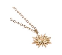 HJLJKG Sun Necklace For Women, 925 Sterling Silver Heart Shape Pendant Totem Flower Pendant, Gold, And Moon Necklace, Sunburst