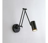 HJLJKG Swing Arm Mount Light Adjustable Lamp Hardwired with Switch, Wall Down Lights E27 Headboard Lamps for Bedroom Bedside Reading Living Room Home