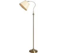 HJLJKG Vintage Floor Lamp with Sturdy Base, Rotating Lamp Head Standing Lamp, Tall Pole Lamp with Yellow Fabric Lampshade Decoration