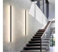 HJLJKG Wall Lamp, Black Wall Lamp Balcony Aisle Stair Ambient Lamp Compatible with Living Room Background Long Strip Bedroom Wall Light,Pendant Light