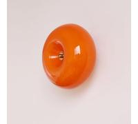 HJLJKG Wall Lamp - Wall Round LED Wall Mount Lamp Orange Color Glass Wall Light Fixture, 26cm Circular Wall Sconces Compatible with Bedroom Dinning Room Island Living Room,LED Chandelier Ceili