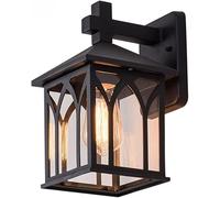 HJLJKG Wall Light Fixtures Indoor Wall Sconces Waterproof Exterior Light Fixture E27 Front Porch Light with Glass Shade Outside Wall Lights for House Patio Garage Doorway Garden (Rust) Wall Lamps for