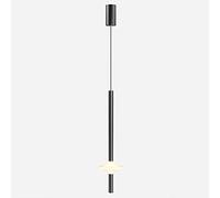 HJLJKG Wall Sconce Light, LED Pendant Light 7W 1 Linear Aluminum Chandelier Adjustable Hanging Height Acrylic Hanging Ceiling Light Contemporary Dining Table Entry Kitchen Island (Black Gold) (Color