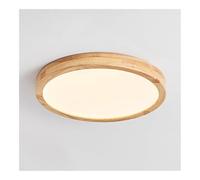 HJLJKG Wooden Flush Mount Ceiling Light | Round Ceiling Lamp with Nordic | Chandelier Lighting Fixture for Kitchen Bedroom and Living Room | 4000K Close-to-Ceiling Lights, Dia 30cm(4000K,Di