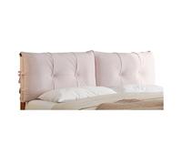 HJLKDYM Almohada para Cabecero, Cabecero Tapizado De Pared, Gran Cojín con Correas Desmontables, Respaldo Lavable, Bolsillo para Teléfono, Soporte para La Posición(Rosado,180x60x12cm)