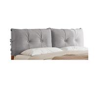 HJLKDYM Almohada para Cabecero, Cabecero Tapizado De Pared, Gran Cojín con Correas Desmontables, Respaldo Lavable, Bolsillo para Teléfono, Soporte para La Posición(Grey,90x60x12cm)