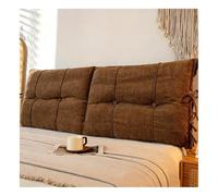 HJLKDYM Funda Gruesa para Cabecero Cama, Cojín Lectura, Cabecero Pared Tapizado con Botones, Respaldo Acolchado, Cojín De Soporte Lumbar Y Cervical Doble Extraíble(marrón,180x60x10cm)