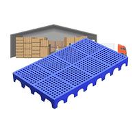 HJLKDYM Palets De Plástico, Polietileno Cuadrícula Paleta, Impermeable A Prueba De Humedad Estantes De Almacenamiento, Se Puede Empalmar Interior Exterior Almacén Alfombra(Blue-1pack)