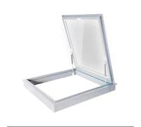 HJLKDYM Ventanas La Casa, Tragaluz Instalación Cubierta Ventilación Manual, Aleación Aluminio + Vidrio Templado. Pozo Iluminación Subterráneo En La Terraza Acristalada del Ático(White,60x100cm)