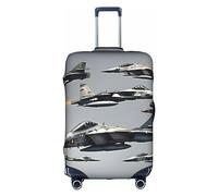 HJLUUFT Aircraft Fighter Jets - Funda de equipaje personalizada, protección de maleta con diseño aprobado por la TSA, se adapta a la mayoría de maletas de 28 pulgadas, Blanco, M