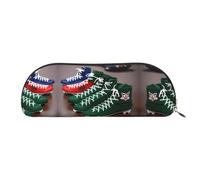 HJLUUFT American Football Laces - Estuche de piel para bolígrafos y bolsa de maquillaje, elegante estuche para lápices para oficina, viajes y almacenamiento diario