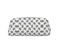 HJLUUFT Animales Tortugas Marinas Premium Caja de lápices de cuero de grano cruzado y bolsa de maquillaje, almacenamiento versátil para bolígrafos, cosméticos y más