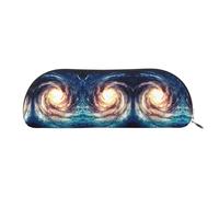 HJLUUFT Bolsa de almacenamiento semicircular del sistema galáctico del universo: elegante estuche para lápices y bolsa de maquillaje ligera adecuada para la oficina, la vida y los viajes, Silver,