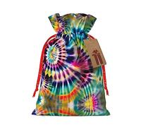 HJLUUFT Bolsa de arpillera con estampado de tribu exótica, con cordones y etiqueta de regalo, para bodas, fiestas de Navidad