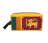 HJLUUFT Bolsa de aseo de viaje con bandera de Sri Lanka, bolsa de maquillaje portátil, organizador de viaje, bolsa de viaje, color blanco/opulento jardín, talla única, Jardín Blanco/Opulento, talla