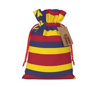 HJLUUFT Bolsa de lino de arpillera con estampado de bandera del Reino de Hawái, regalos de fiesta de Navidad, bolsa de regalo para regalos, varios tamaños (S, M)