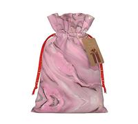 HJLUUFT Bolsa de lino de arpillera con estampado de textura de mármol, regalos de fiesta de Navidad, bolsa de regalo para regalos, varios tamaños (S, M)