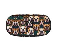 HJLUUFT Bonito estuche con estampado de bulldog inglés, simple, resistente, multifuncional, organizador de papelería de oficina