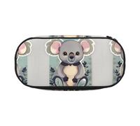HJLUUFT Bonito estuche con estampado de koala, simple, resistente, multifuncional, organizador de papelería de oficina