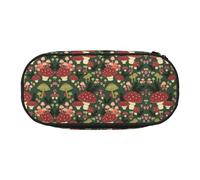 HJLUUFT Bright Mushrooms - Estuche para lápices con impresión artística simple, resistente, multifuncional, organizador de papelería de oficina