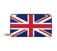 HJLUUFT Cartera elegante con la bandera del Reino Unido para mujer, delgada y tarjetero, piel sintética y cremallera de metal segura, Blanco, Talla única, Classic