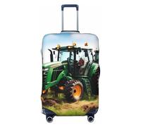 HJLUUFT Company Farm Tractor - Funda protectora para equipaje de viaje, lavable, antiarañazos, Black, S