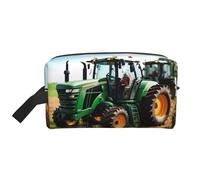 HJLUUFT Company Farm Tractor - Neceser con estampado de tractor para hombres y mujeres, bolsa organizadora de artículos de aseo para adultos, Blanco, Talla única