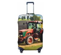 HJLUUFT Company Farm Tractors - Funda protectora de equipaje de viaje, lavable, antiarañazos, con estampado de tractores, Black, S