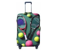 HJLUUFT Divertidas raquetas de tenis y pelotas de tenis, funda protectora para maleta, lavable, antiarañazos, Black, S