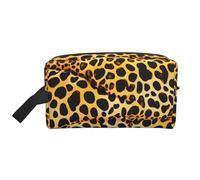 HJLUUFT Divertido neceser con estampado de leopardo para hombres y mujeres, bolsa organizadora de artículos de aseo para adultos, Blanco, Talla única