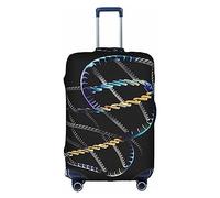 HJLUUFT DNA Chain Photoes Travel in Style Funda de equipaje a medida, personaliza y localiza tu maleta sin esfuerzo, funda para maleta, Blanco, L