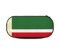 HJLUUFT Estuche de lápices con bandera de la República Chechena - Simple y resistente - Multifuncional - Organizador de escritorio, Negro , talla única, Lindo