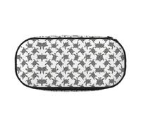 HJLUUFT Estuche de lápices con estampado de animales tortugas marinas Simple Robusto Multifuncional Estuche de lápices Organizador de papelería de oficina, Negro , talla única, Lindo