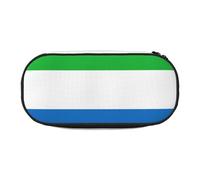 HJLUUFT Estuche para lápices con estampado de bandera de Sierra Leona, simple, resistente, multifuncional, organizador de papelería de oficina