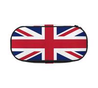 HJLUUFT Estuche para lápices con estampado de bandera del Reino Unido, simple, resistente, multifuncional, organizador de papelería de oficina