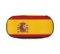 HJLUUFT Estuche para lápices con estampado de bandera española, simple, resistente, multifuncional, organizador de papelería de oficina