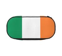 HJLUUFT Estuche para lápices con estampado de bandera irlandesa, simple, resistente, multifuncional, organizador de papelería de oficina