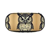 HJLUUFT Estuche para lápices con estampado de búho, simple, resistente, multifuncional, organizador de papelería de oficina