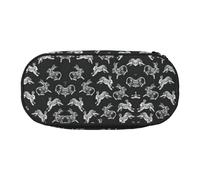 HJLUUFT Estuche para lápices con estampado de conejo, simple, resistente, multifuncional, organizador de papelería de oficina