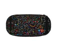 HJLUUFT Estuche para lápices con estampado de fórmula matemática, simple, resistente, multifuncional, organizador de papelería de oficina