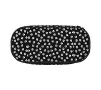HJLUUFT Estuche para lápices con estampado de huellas de patas, simple, resistente, multifuncional, organizador de papelería de oficina