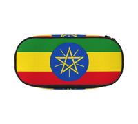 HJLUUFT Estuche para lápices con estampado de la bandera de Etiopía, simple, resistente, multifuncional, organizador de papelería de oficina