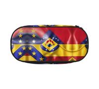 HJLUUFT Estuche para lápices con estampado de la bandera de Venezuela, simple, resistente, multifuncional, organizador de papelería de oficina