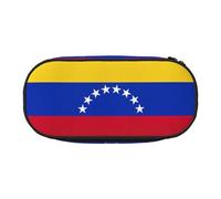 HJLUUFT Estuche para lápices con estampado de la bandera de Venezuela, simple, resistente, multifuncional, organizador de papelería de oficina